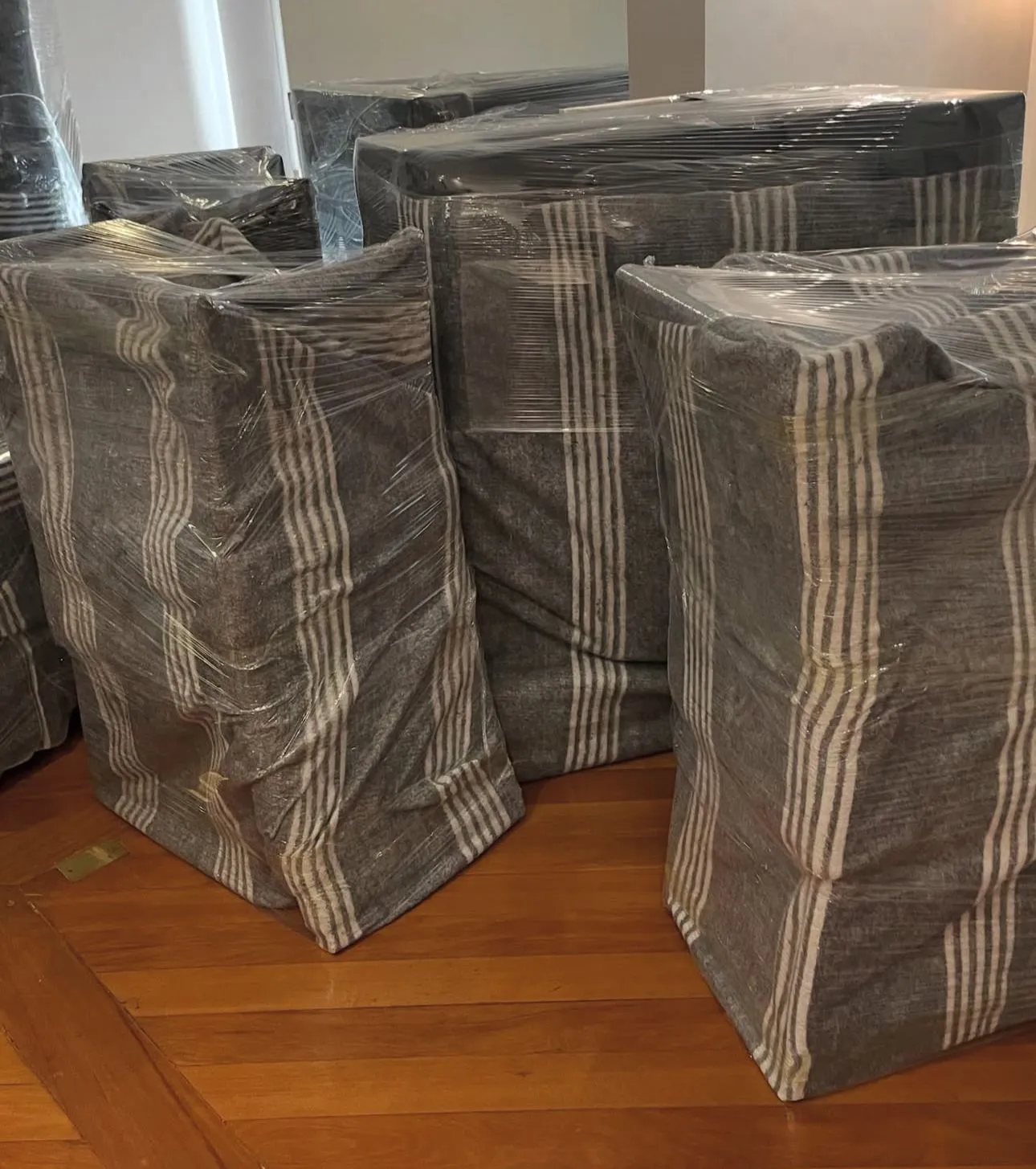 Carga segura embalada para transporte